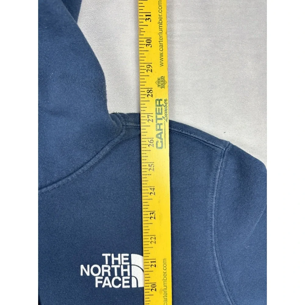 The‎ North Face Hoodie Mens Medium Blue Graphic Half Dome Logo Pullover M